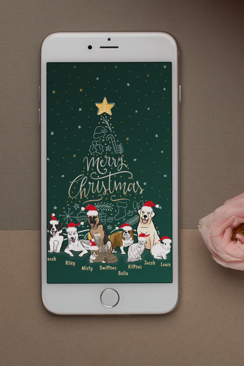Wallpaper Design 11 Wishing Merry Christmas (Digital Image only)