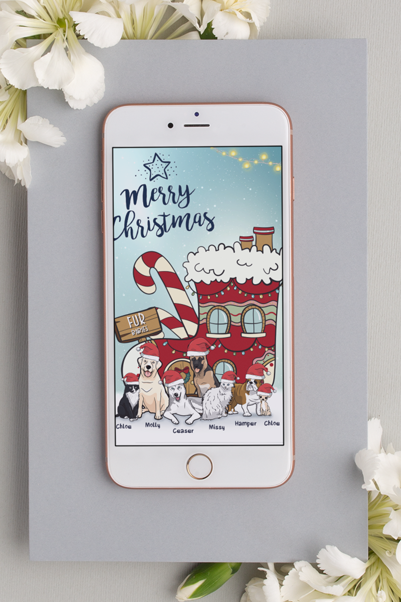 Wallpaper Design 13 Wishing Merry Christmas (Digital Image only)