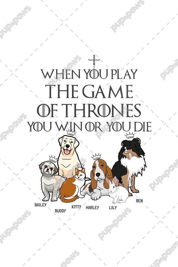 Play The Game Of Thrones... Themed Personalized Throw Blanket (Premium Sherpa)