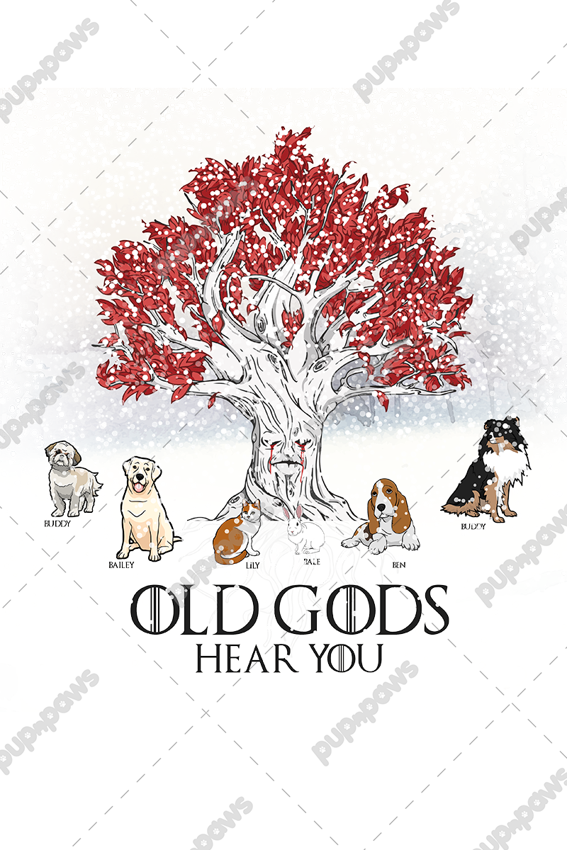 "Old Gods Hear You" Themed Personalized Throw Blanket (Premium Sherpa)