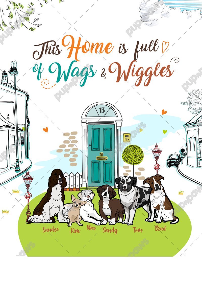 Digital Wallpaper: This home is full of wags & wiggles!