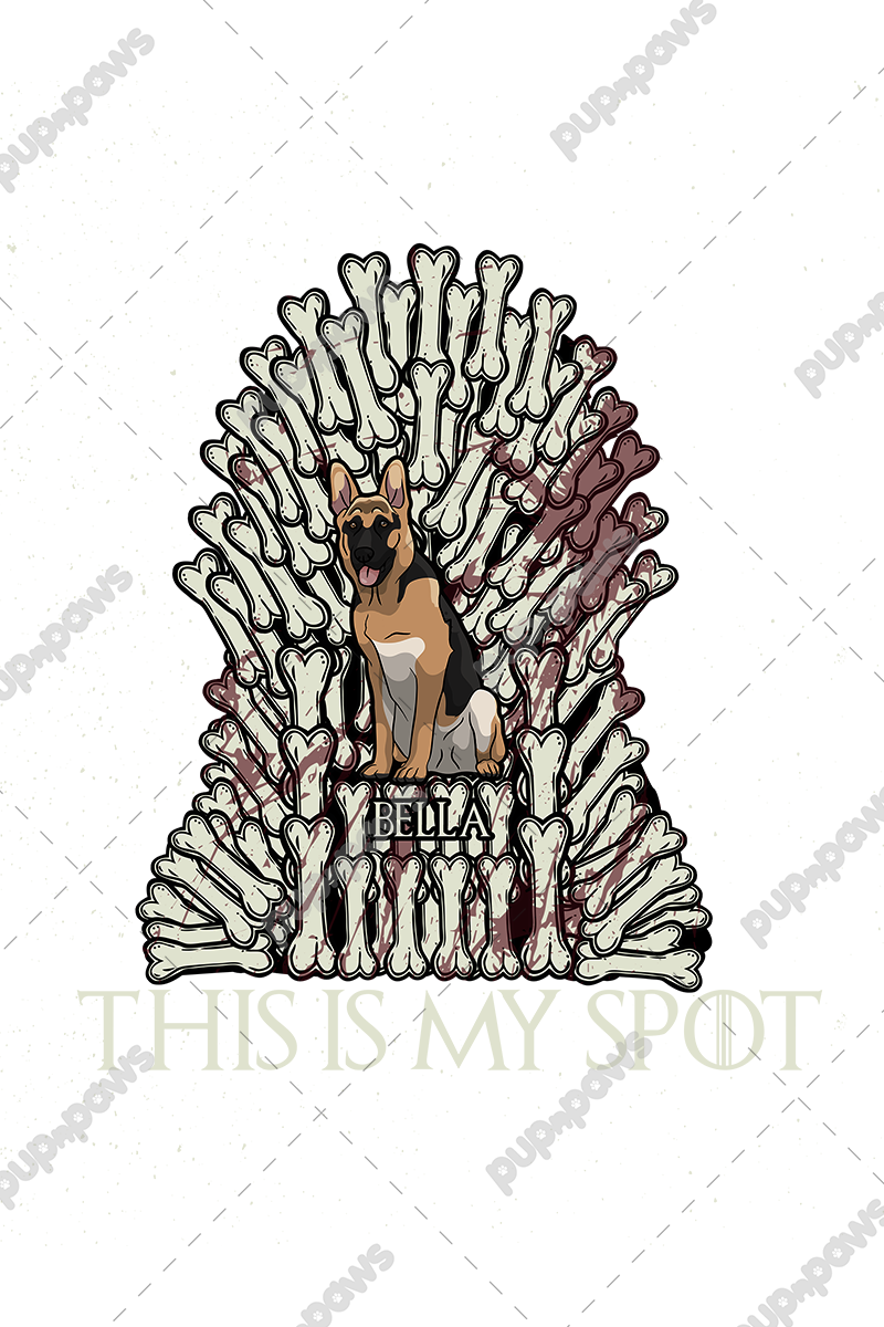 "This Is My Spot" Themed Personalized Throw Blanket (Premium Sherpa)