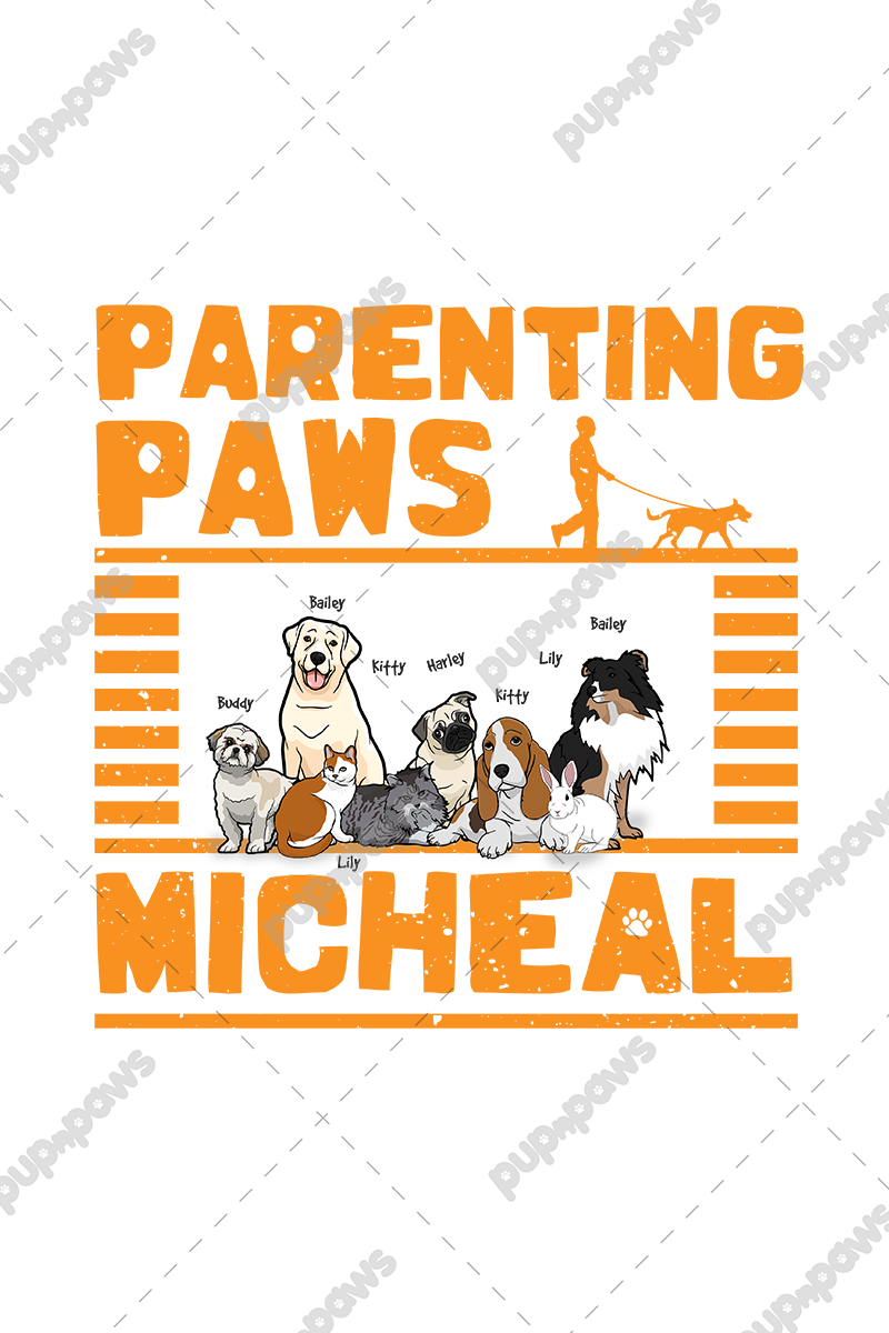Personalized Parenting Paws Tee For PawDad