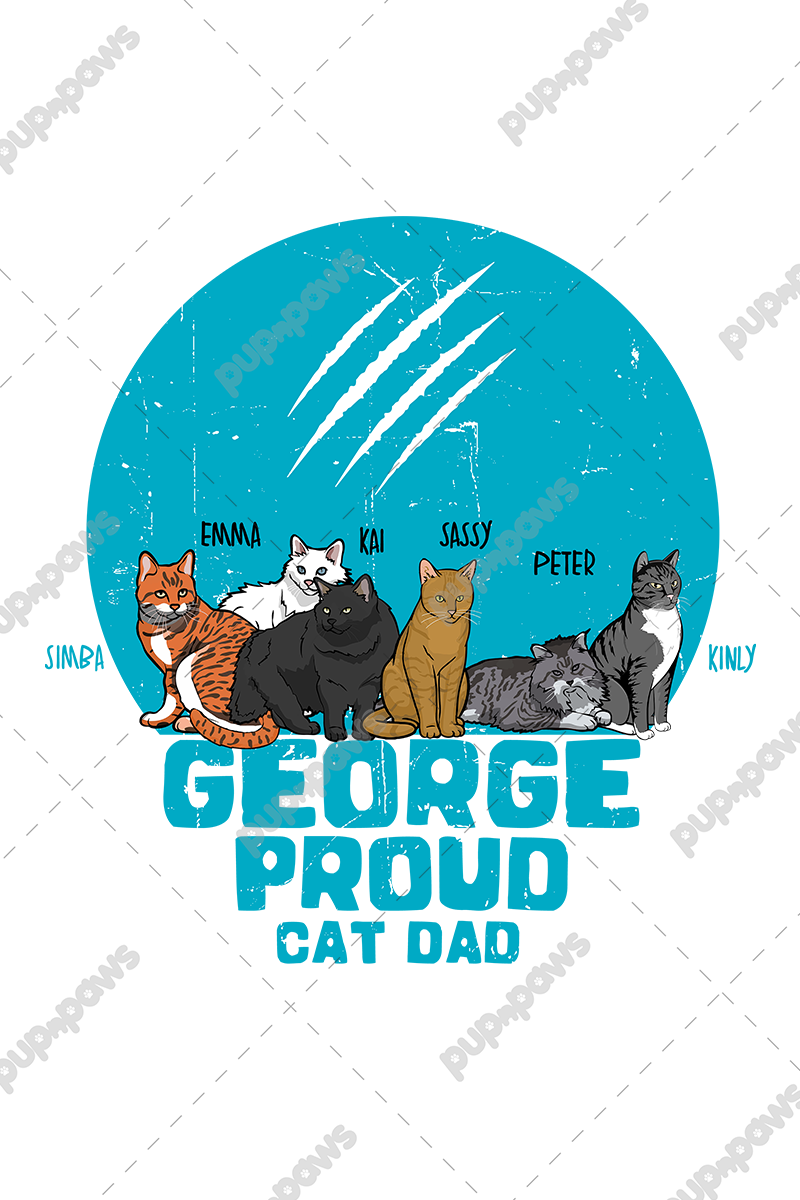 Customized Proud Cat Dad Mug