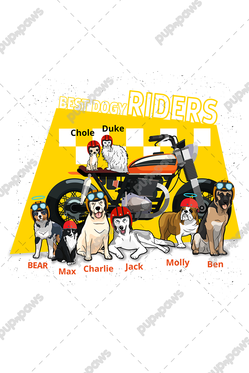Best Dogy Riders Customized Hoodie For Dog Lover