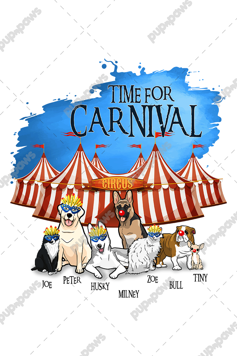 Time For Carnival Personalized Dog Lover Hoodies