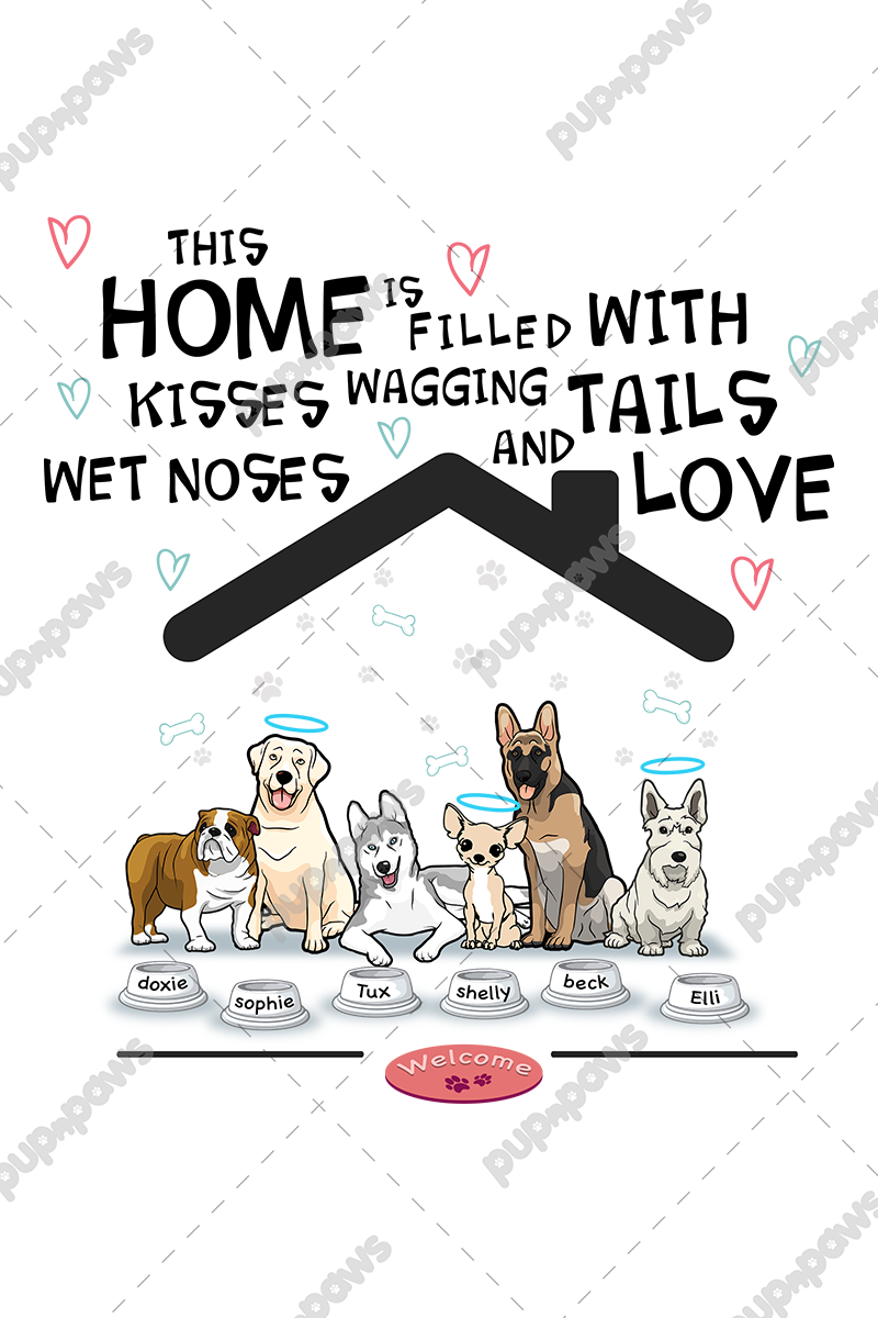 This Home Is Filled With Wagging Tails And Love... Travel Mug For Dog Lovers