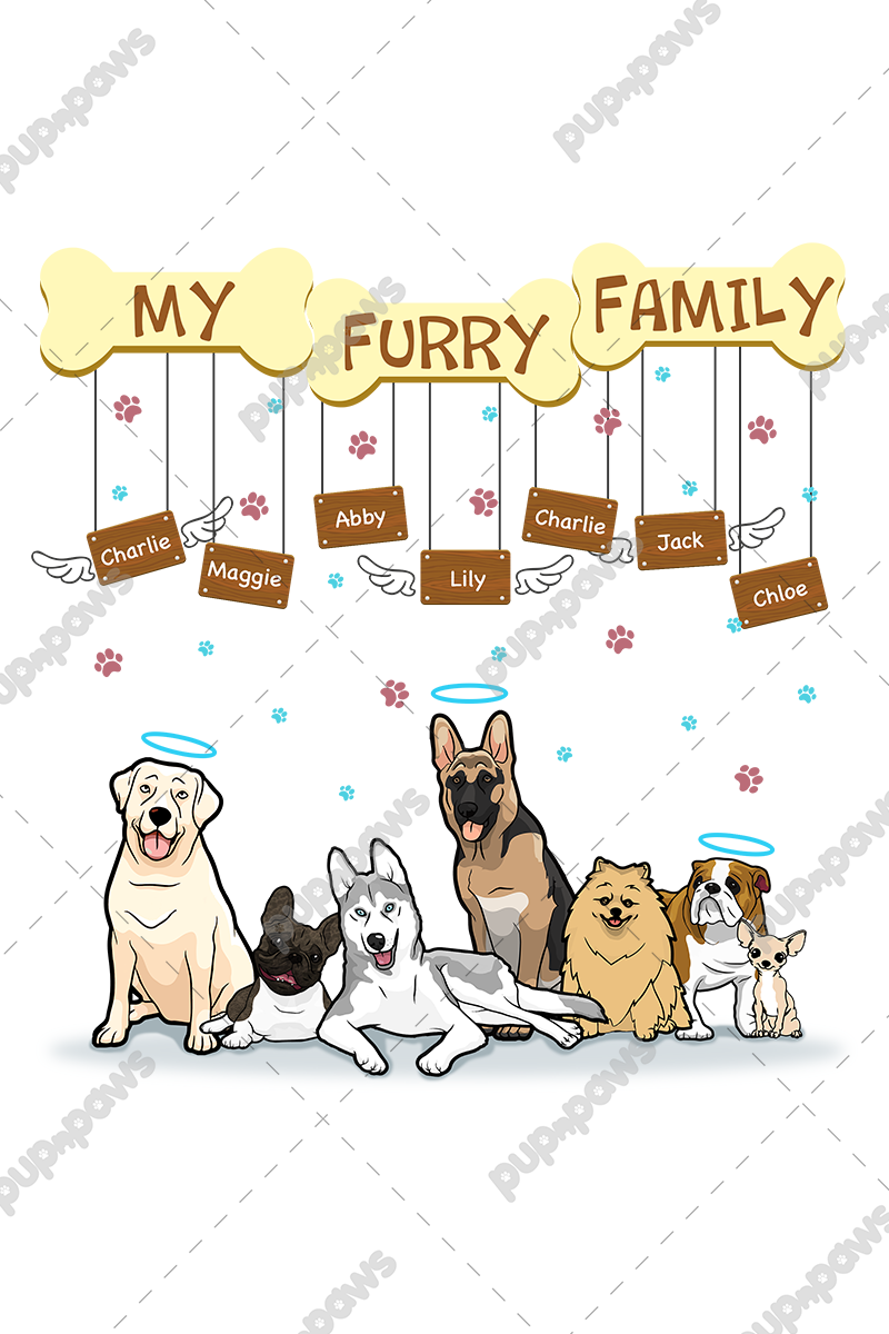 My Furry Family Customized Dog Lovers Tee