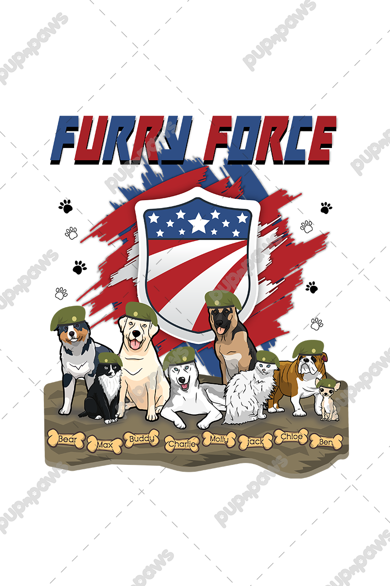 Customized Furry Force Tee For Pet Lovers