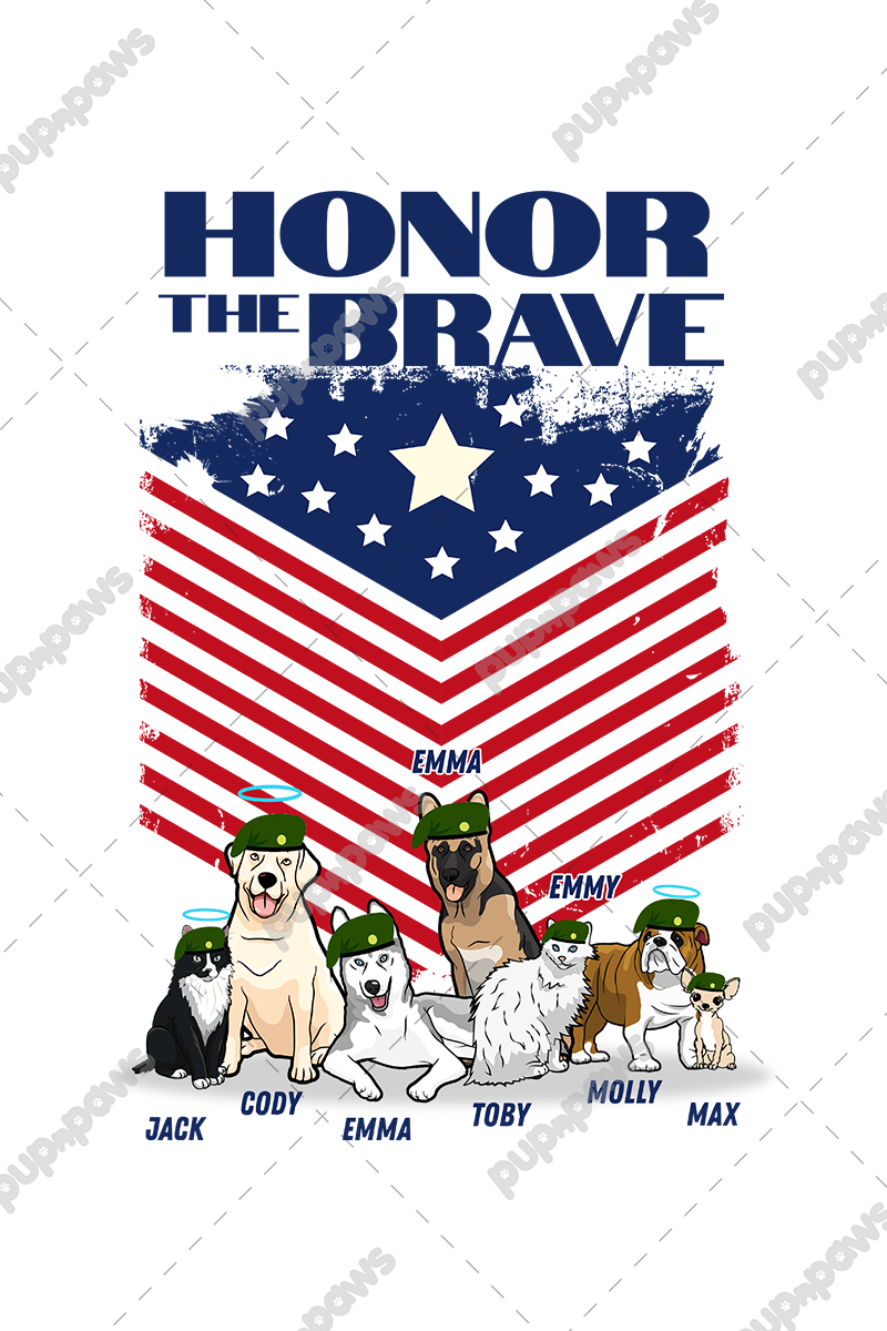 Honor The Brave Personalized Tee For Pet Lover
