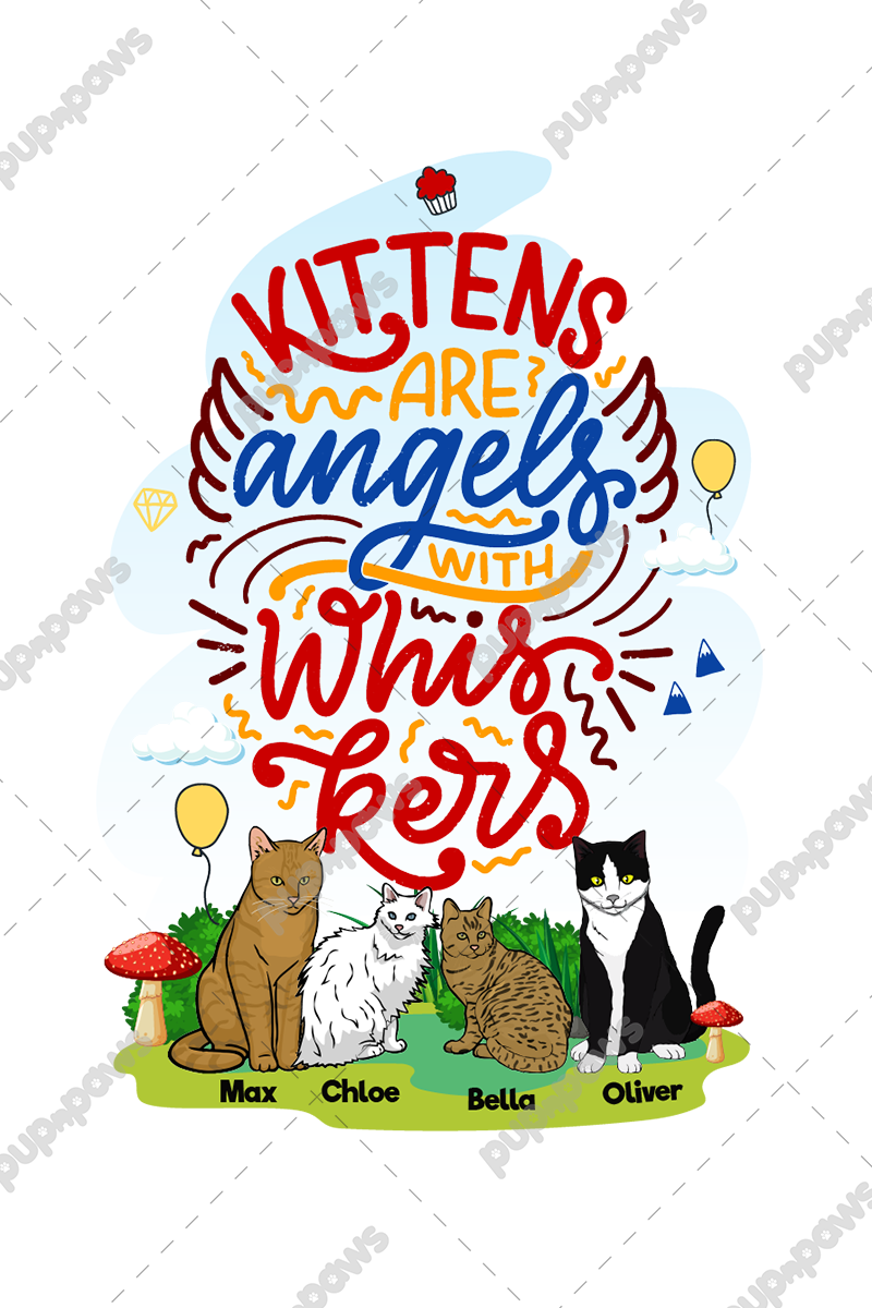 Kittens Are Angel With Whiskers Personalized Hoodie