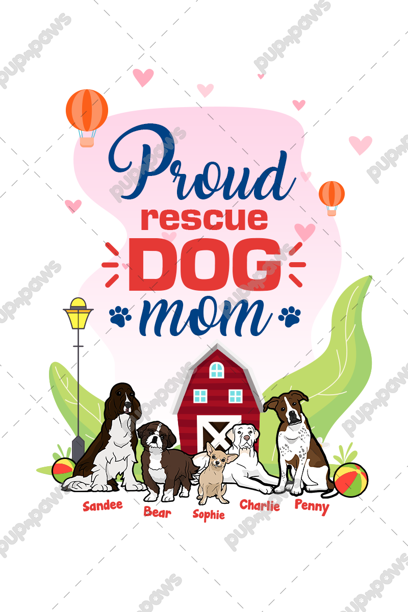 Proud Rescue Dog Mom Personalized Mug