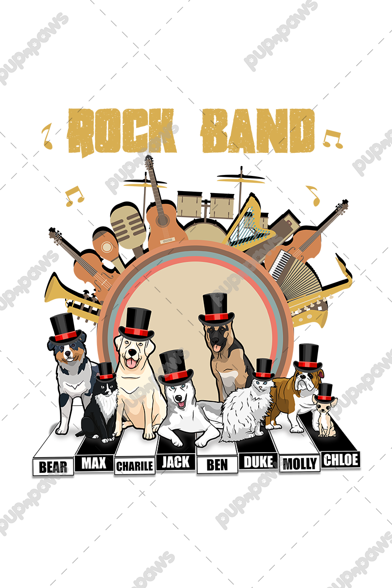 Personalized Rock Band Dog Lover Mug